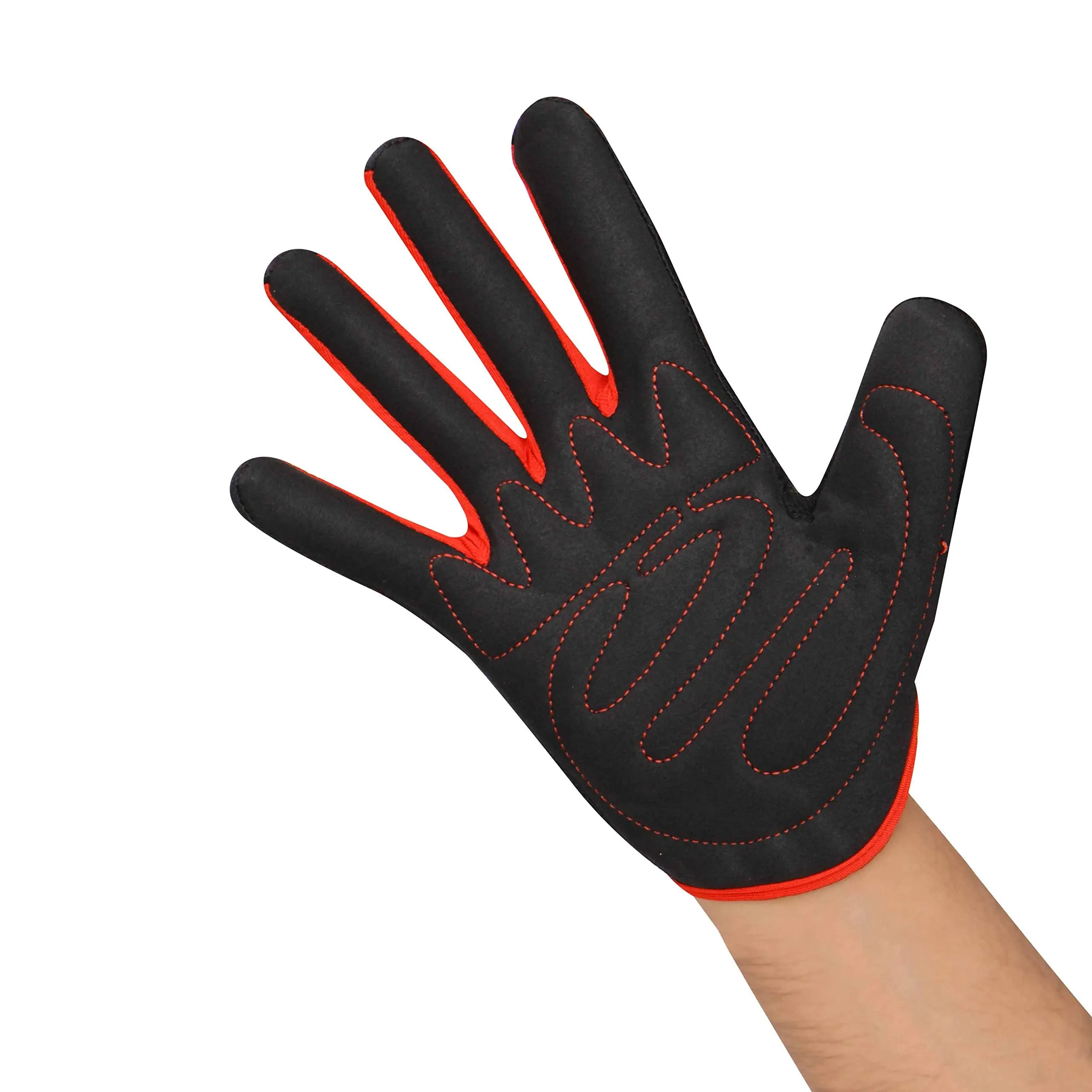 Nivia Men Cross Training Gym Gloves Full finger gloves,Perfect for Weight Lifting,Training,Gym workout,Crossfit,pull-ups,Bodybuilding,Strong Grip Gym Gloves (L, Black/Red)