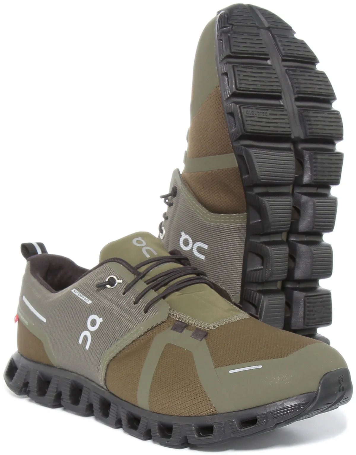 On Running Cloud 5 Waterproof In Olive For Men