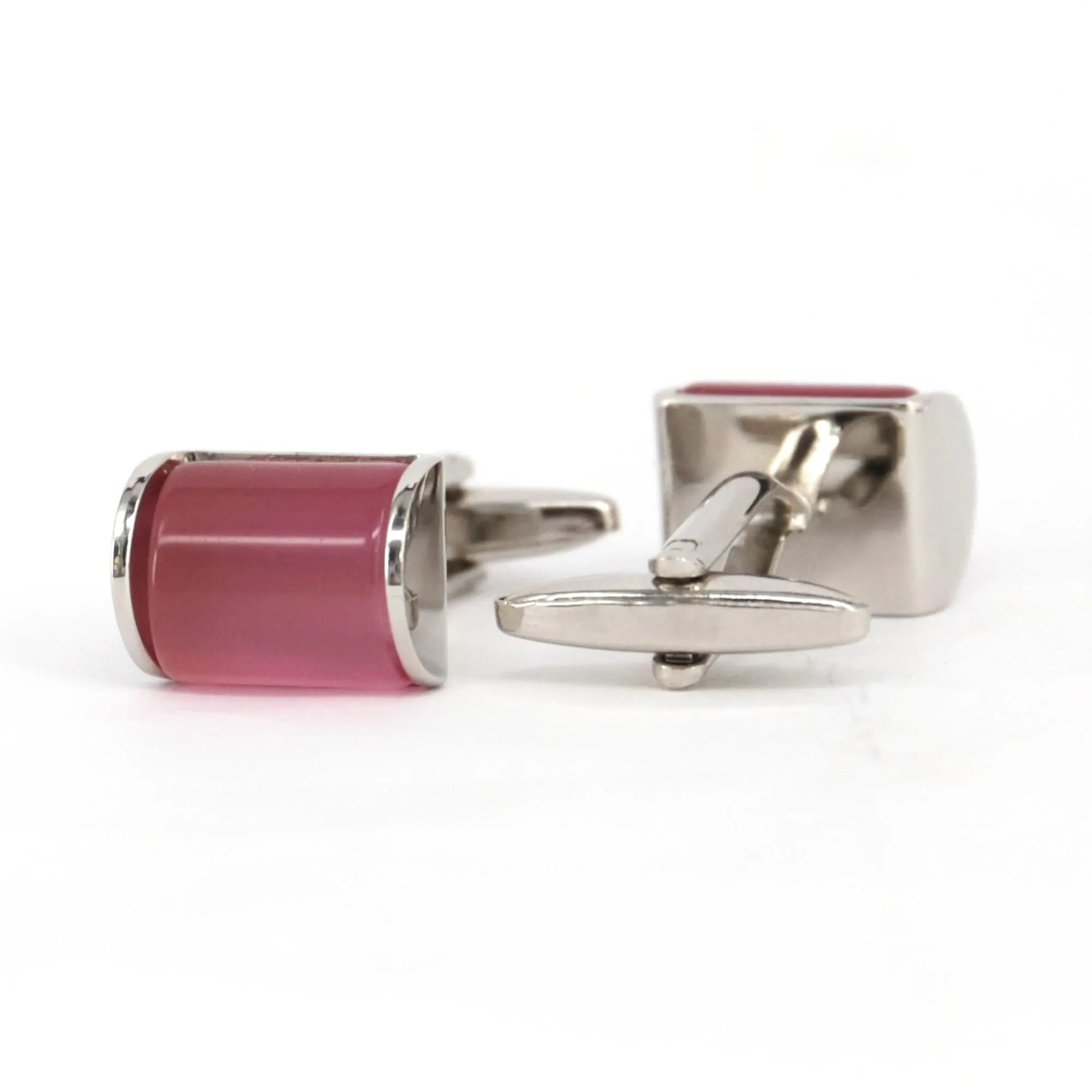 Pink fiber optic D Cufflinks (Online Exclusive)