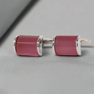 Pink fiber optic D Cufflinks (Online Exclusive)