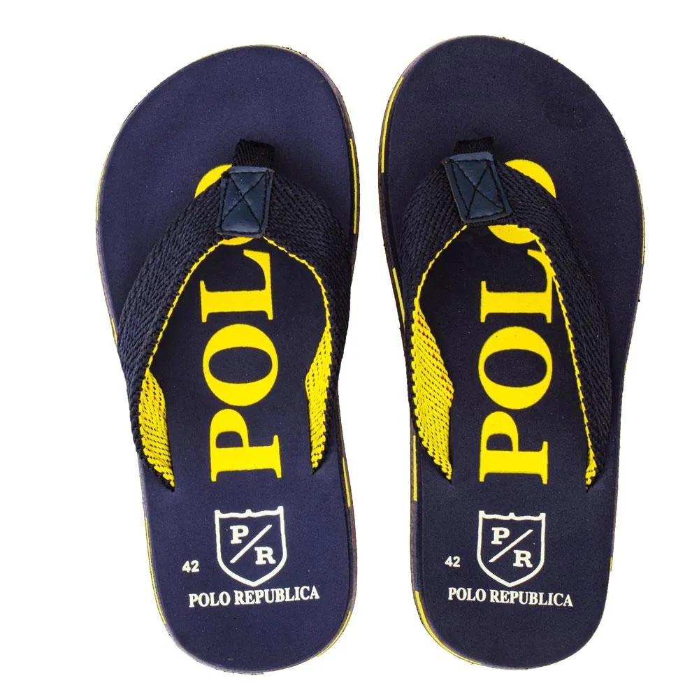 Polo Republica Men's Strider Ultra-Light Soft Flip Flops Slippers