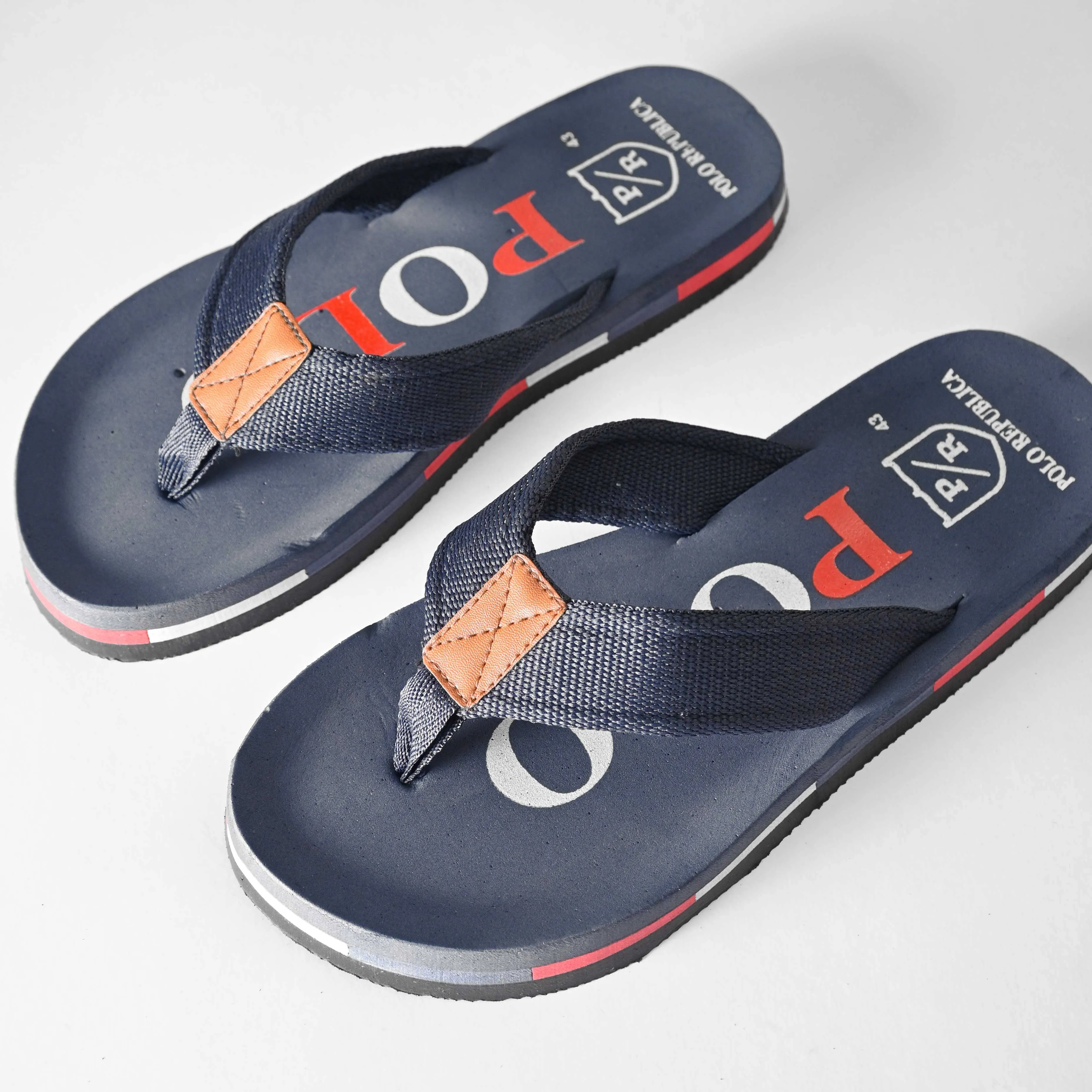 Polo Republica Men's Strider Ultra-Light Soft Flip Flops Slippers