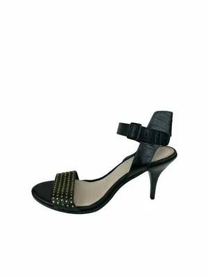 Pour La Victoire Women's Ankle Strap Stud Sandal Black Size 8.5 (may run big)