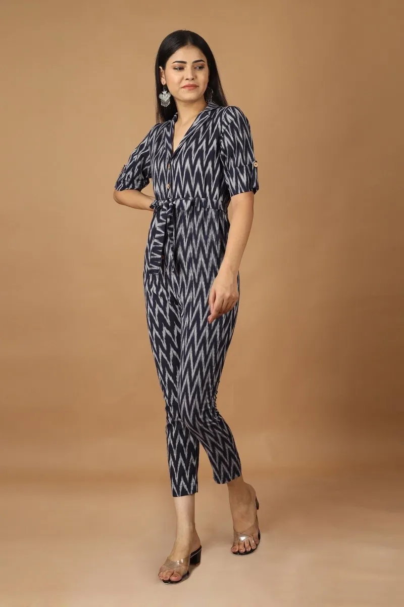 Raat Ikat Cotton Jumpsuit