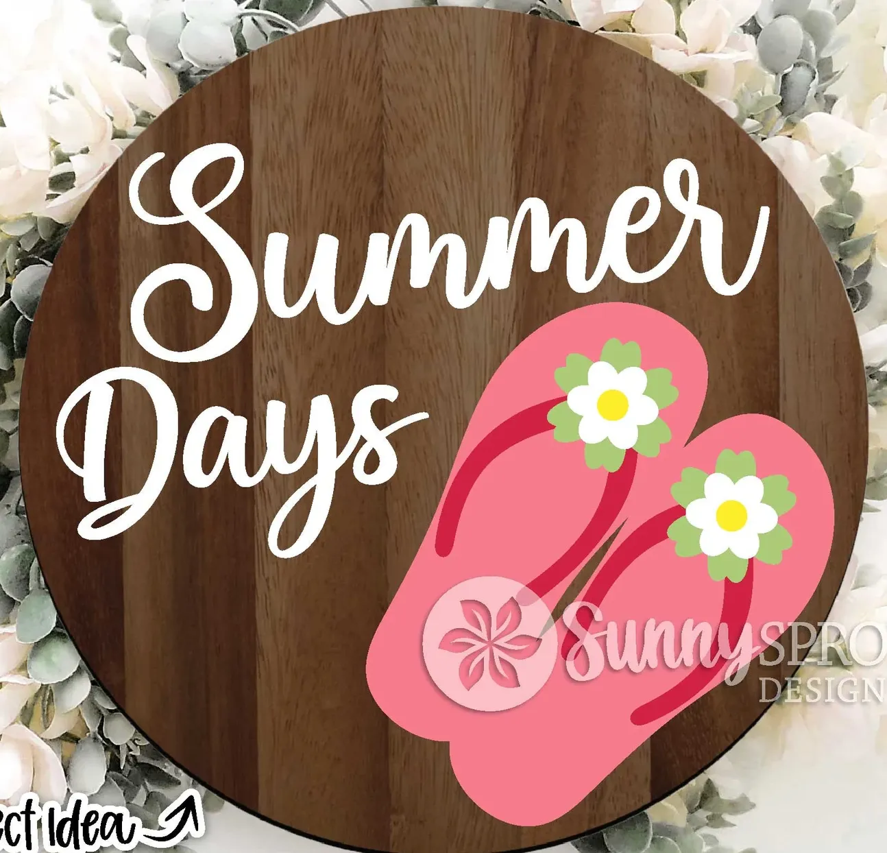 Summer Days Flip Flops Door Hanger