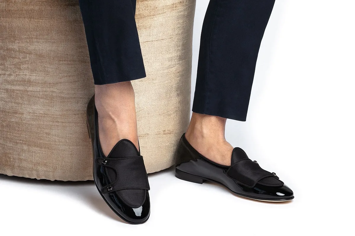 TANGERINE 7 MULTI BLACK BELGIAN LOAFERS