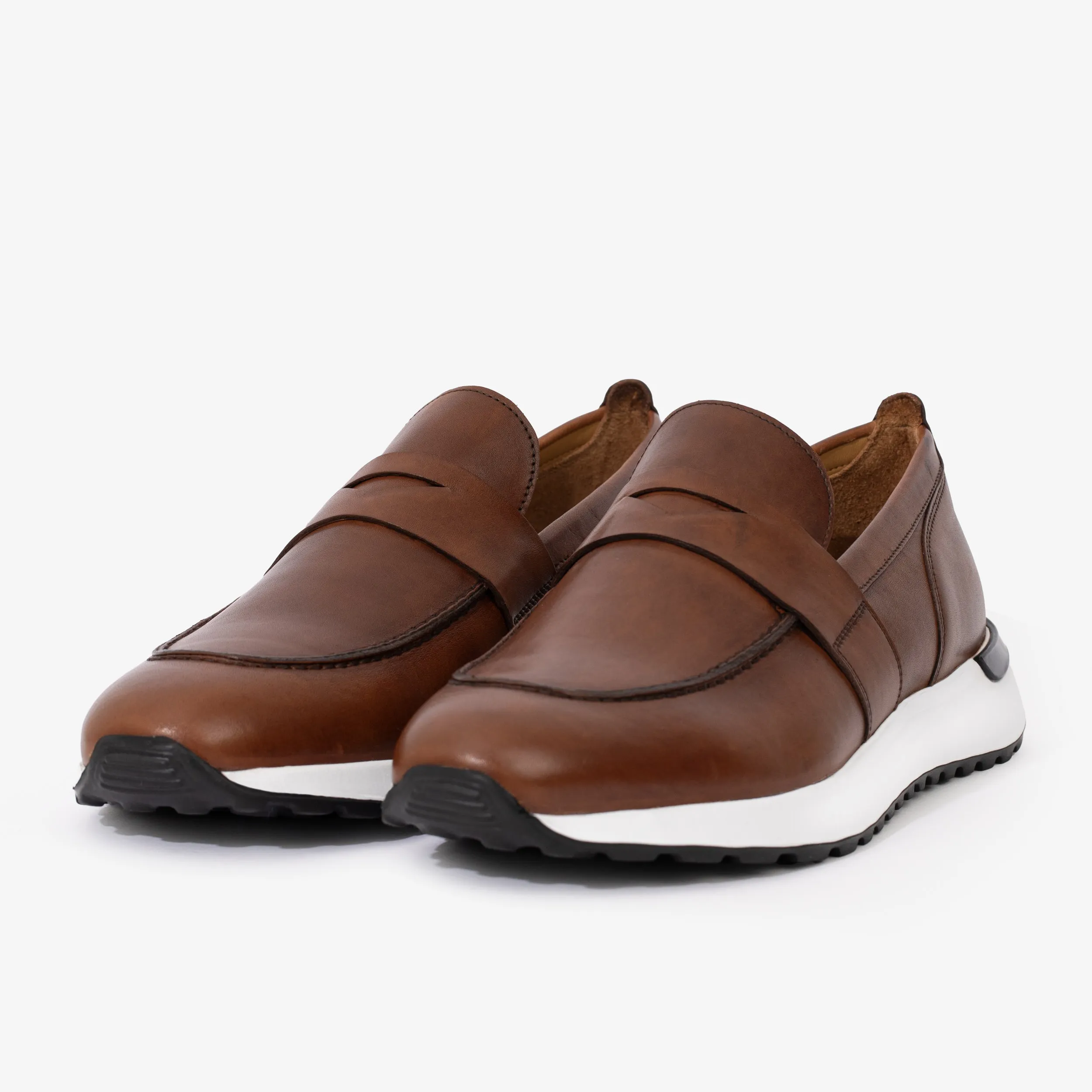 The Lara Tan Leather Men Sneaker