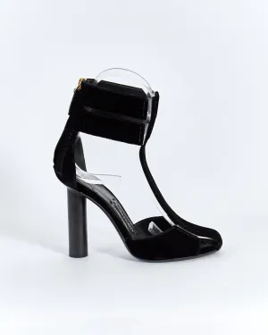 Tom Ford velvet ankle strap heels, black, 37