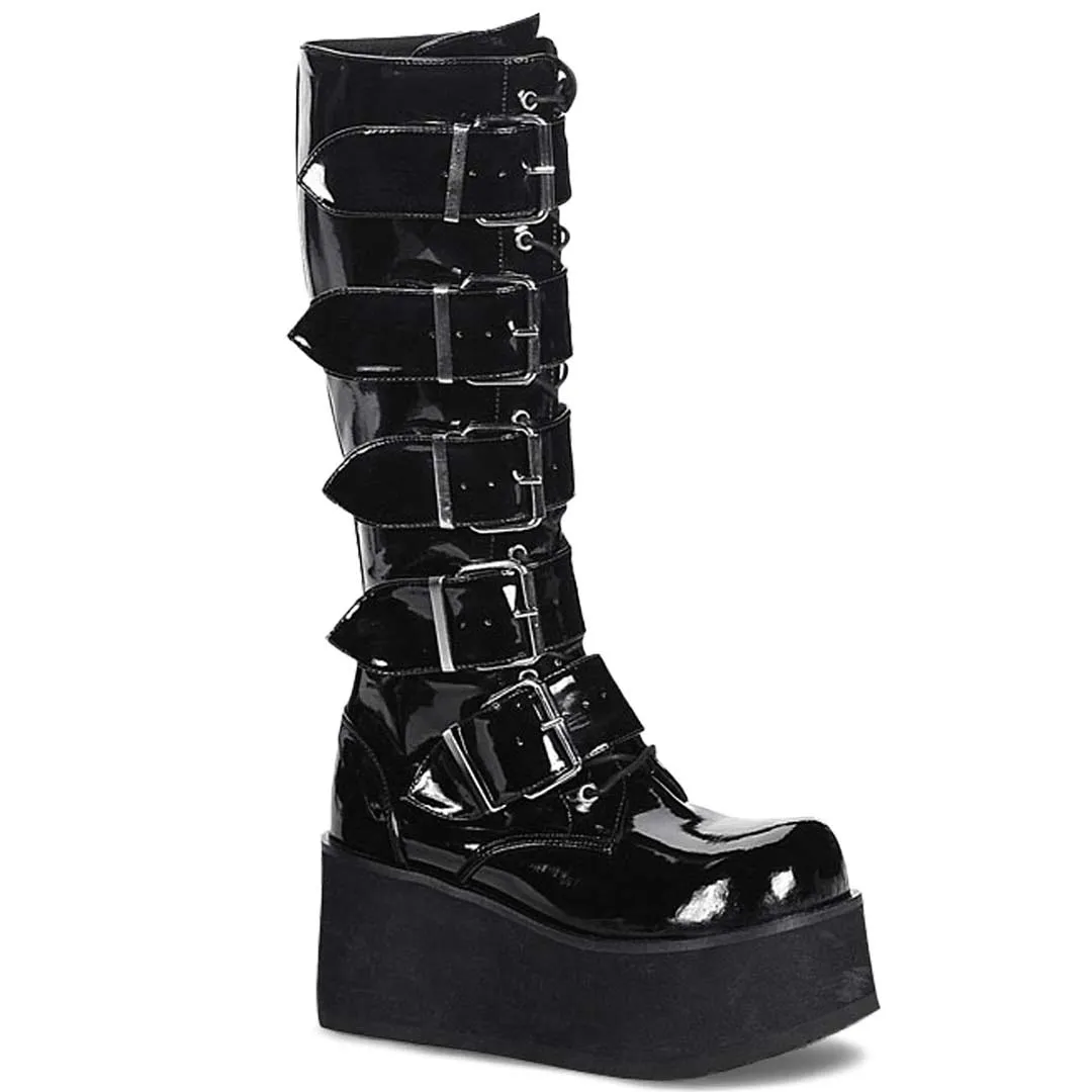 Trashville-518 Platform Boots - Glossy Black