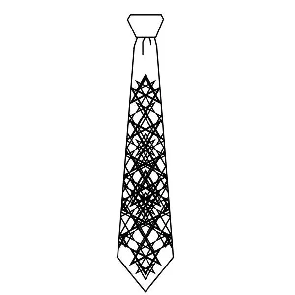 Unicursal Hexagram Microfiber Necktie