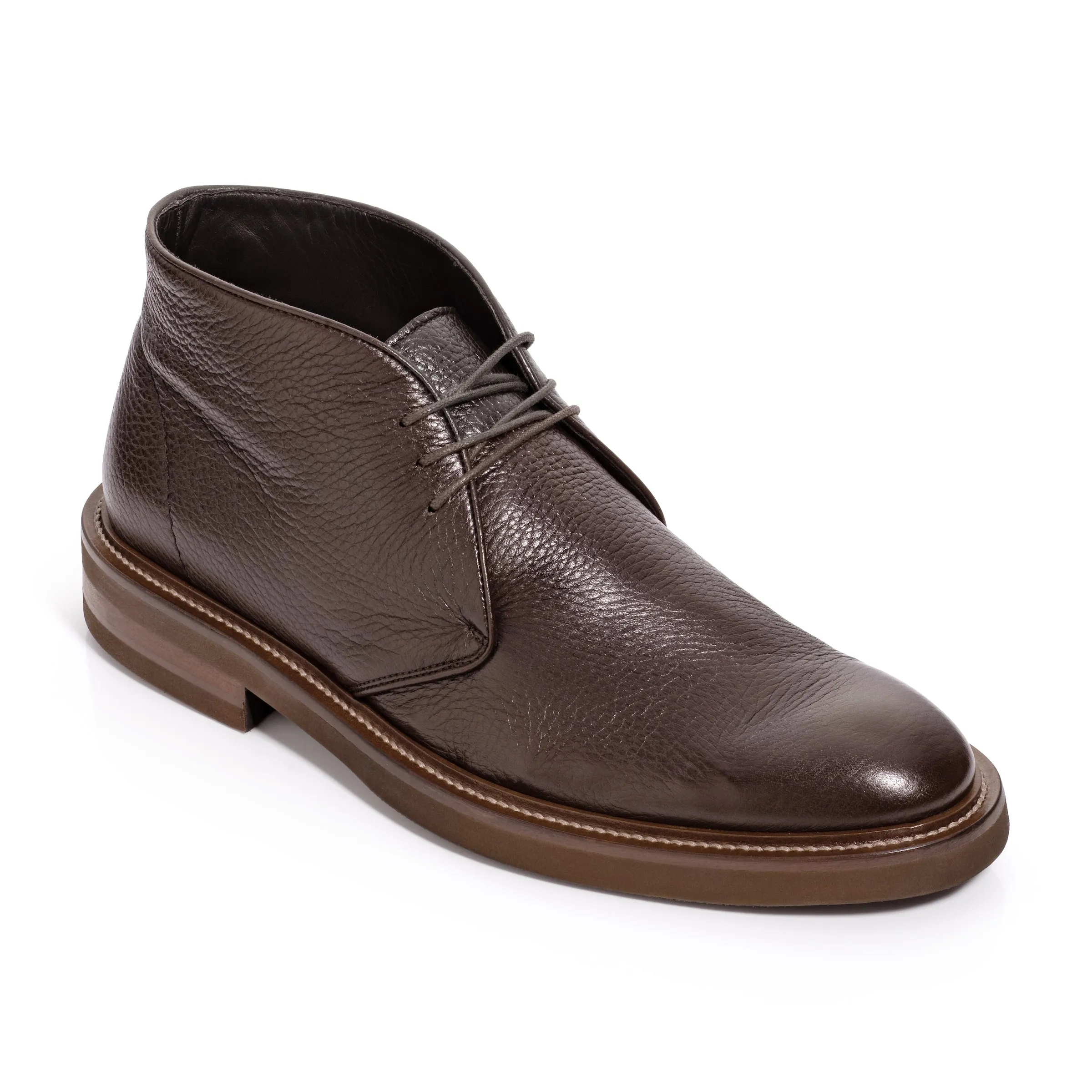 Vista Brown Deerskin Chukka Boot