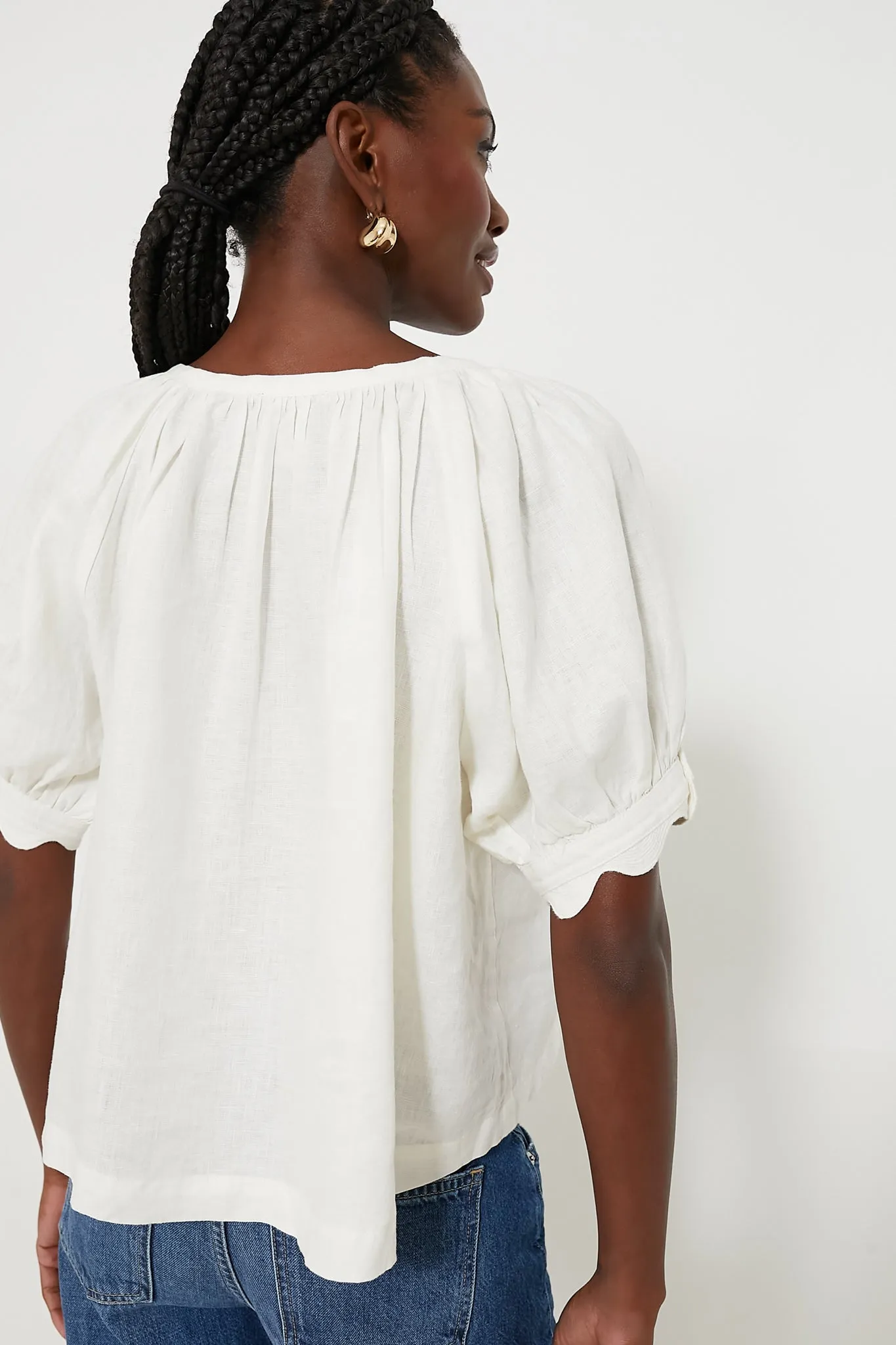 White Linen Tully Top